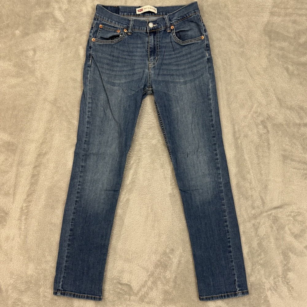 Levis 512 Jeans Youth Boys 16 Regular 28x28 Blue Slim Taper Viscose Stretch Flex